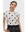 Amy Winehouse Flocked Polka Dot Top - SG3107