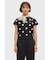 Amy Winehouse Flocked Polka Dot Top - SG3107
