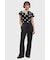 Amy Winehouse Flocked Polka Dot Top - SG3107