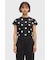 Amy Winehouse Flocked Polka Dot Top - SG3107