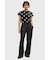Amy Winehouse Flocked Polka Dot Top - SG3107
