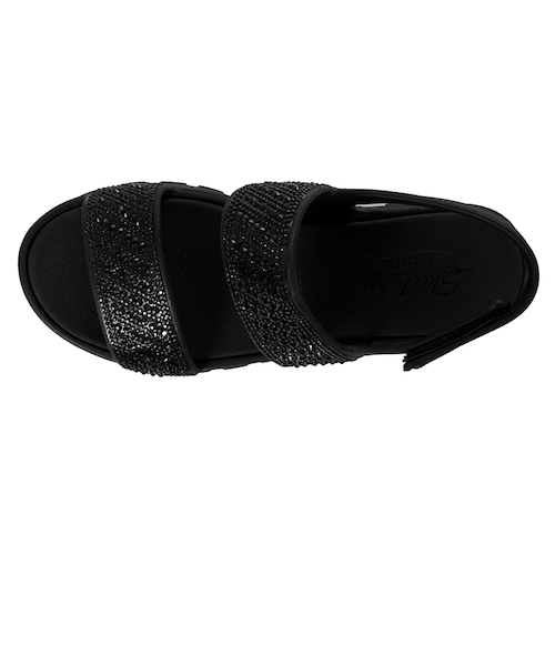 未使用品 スケッチャーズ 24.5黒アーチフィット フラットシューズ パンプス SKECHERS スケッチャーズ ARCH FIT FOOTSTEPS ENCHANT アーチ