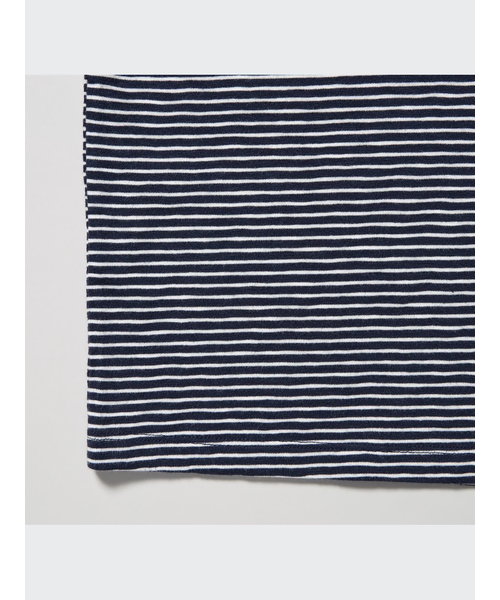 unfil ヘンプボーダーストライプジャージークロップドTシャツ unfil ヘンプボーダーストライプジャージークロップドTシャツ