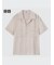 シアーコットンストライプシャツ（半袖）