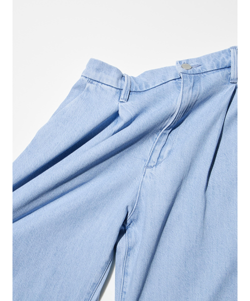 ドレープデニムタックパンツ｜ユニクロの通販｜&mall（アンドモール