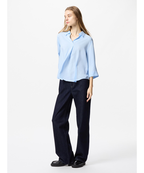 yuu★様手続き用 ユニクロ公式 | レーヨンスキッパーブラウス/7分袖