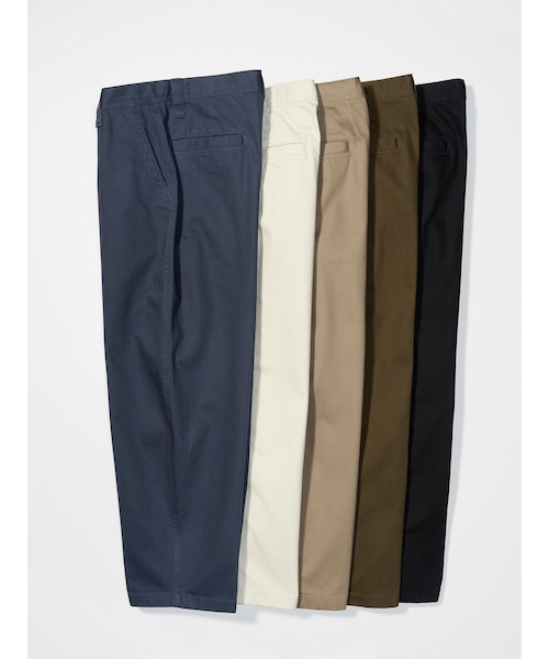 ※即完 UNIQLO U ワイドフィットチノ 39 DARK BROWN 76 裾上】Uniqlo U ワイドフィットチノ 39ダークブラウン W76