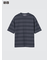 エアリズムコットンオーバーサイズボーダーTシャツ