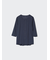 エアリズム前あきクルーネックTシャツ/8分袖