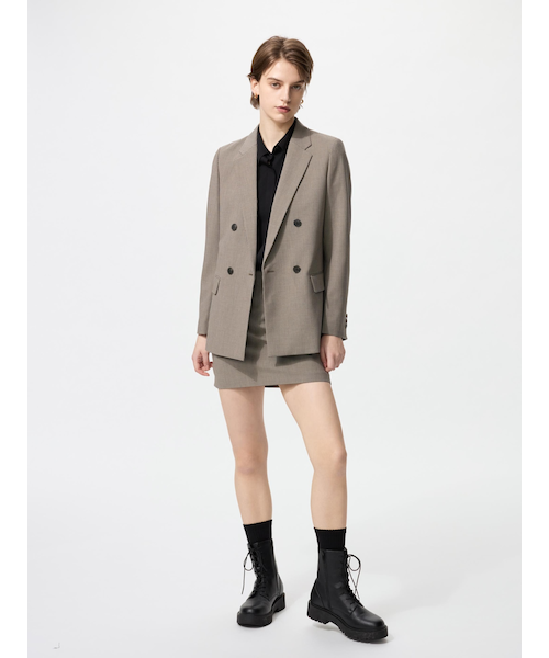 ダブルジャケット/チェック｜ユニクロの通販｜&mall（アンドモール