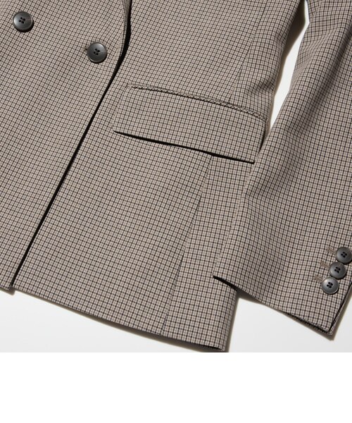 ダブルジャケット/チェック｜ユニクロの通販｜&mall（アンドモール