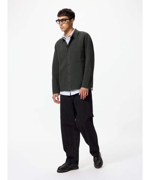 ミラノリブシャツカーディガン｜ユニクロの通販｜&mall（アンドモール