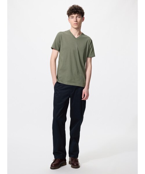 ドライカラーVネックTシャツ｜ユニクロの通販｜&mall（アンドモール