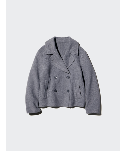 ダブルフェイスショートコートリラックスフィット｜ユニクロの通販