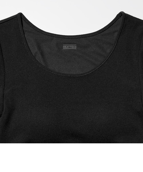 極暖ヒートテックリブUネックブラTシャツ UNIQLO極暖ヒートテックリブUネックブラTシャツをリピート！着心地の
