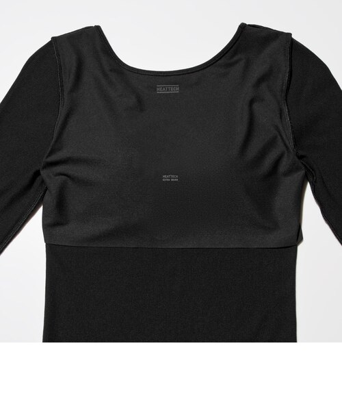 極暖ヒートテックリブUネックブラTシャツ 極暖ヒートテックリブUネックブラTシャツ｜ユニクロの通販｜&mall