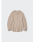 ワッフルヘンリーネックTシャツ/長袖
