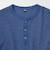 ワッフルヘンリーネックTシャツ/長袖