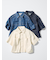 デニムボクシーシャツ/5分袖