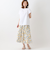 フラワーモチーフプリントスカート[41415157]natural mist