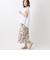 フラワーモチーフプリントスカート[41415157]natural mist