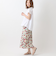 フラワーモチーフプリントスカート[41415157]natural mist