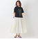 ウエストリブフレアスカート[41415137]natural mist