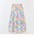 アートプリントティアードスカート[41415147]natural mist