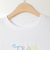 カラフルボタン&ロゴ刺繍Tシャツ[30111311]natural mist