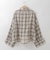 ドロストヘムドロップワイドチェックシャツ  [31813637]natural mist