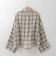 ドロストヘムドロップワイドチェックシャツ  [31813637]natural mist