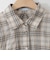 ドロストヘムドロップワイドチェックシャツ  [31813637]natural mist