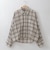 ドロストヘムドロップワイドチェックシャツ  [31813637]natural mist