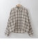 ドロストヘムドロップワイドチェックシャツ  [31813637]natural mist