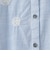 フラワーサークル刺繍ストライプシャツ  [41713676]natural mist