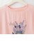 ボトルフラワープリント刺繍デザインTシャツ  [22011542]natural mist