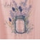 ボトルフラワープリント刺繍デザインTシャツ  [22011542]natural mist