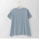 フラワーパンプキンプリント刺繍デザインTシャツ  [22011543]natural mist