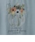 フラワーパンプキンプリント刺繍デザインTシャツ  [22011543]natural mist