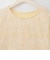 フラワー刺繍シアージョイントTシャツ  [41411521]natural mist