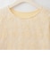 フラワー刺繍シアージョイントTシャツ  [41411521]natural mist