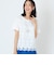 フラワー刺繍シアージョイントTシャツ  [41411521]natural mist