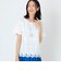 フラワー刺繍シアージョイントTシャツ  [41411521]natural mist