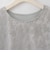 リーフ刺繍シアージョイントTシャツ  [41411520]natural mist