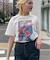 フラワーグラフィックプリントTシャツ