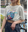 フラワーグラフィックプリントTシャツ