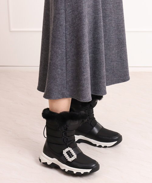 ミドル丈クリスタルバックルスノーブーツ｜アルテミスバイダイアナの