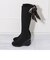 【9cm】ハイウェッジ ニットロングブーツ