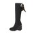 【9cm】ハイウェッジ ニットロングブーツ