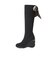 【9cm】ハイウェッジ ニットロングブーツ